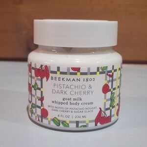 Beekman 1802 Pistachio & Dark Cherry Goat Milk Whipped Body Cream 8oz New Sealed